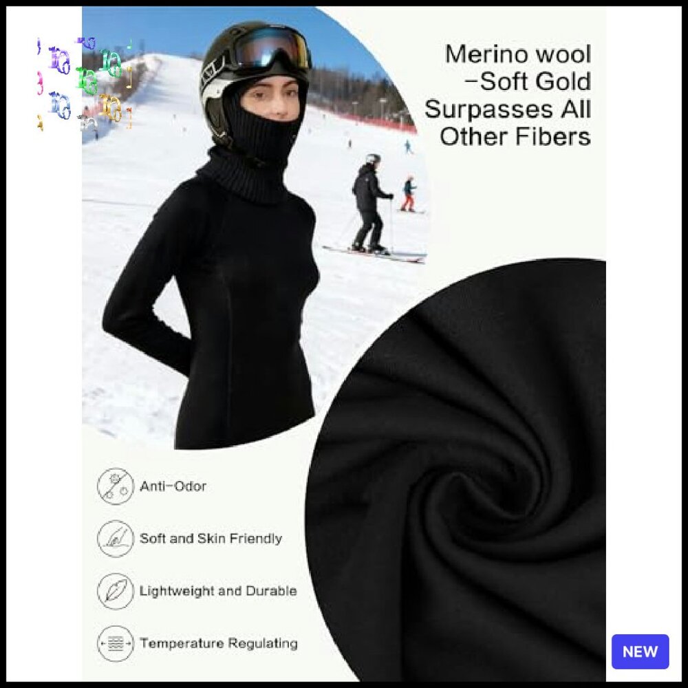 Merino Wool Thermal Set Women's Base Layer Ski Snowboard Activewear - Picture 7 of 8